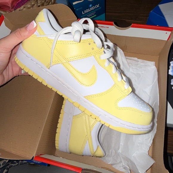 Nike Shoes - Nike Dunk Low Lemon and White Sneakers